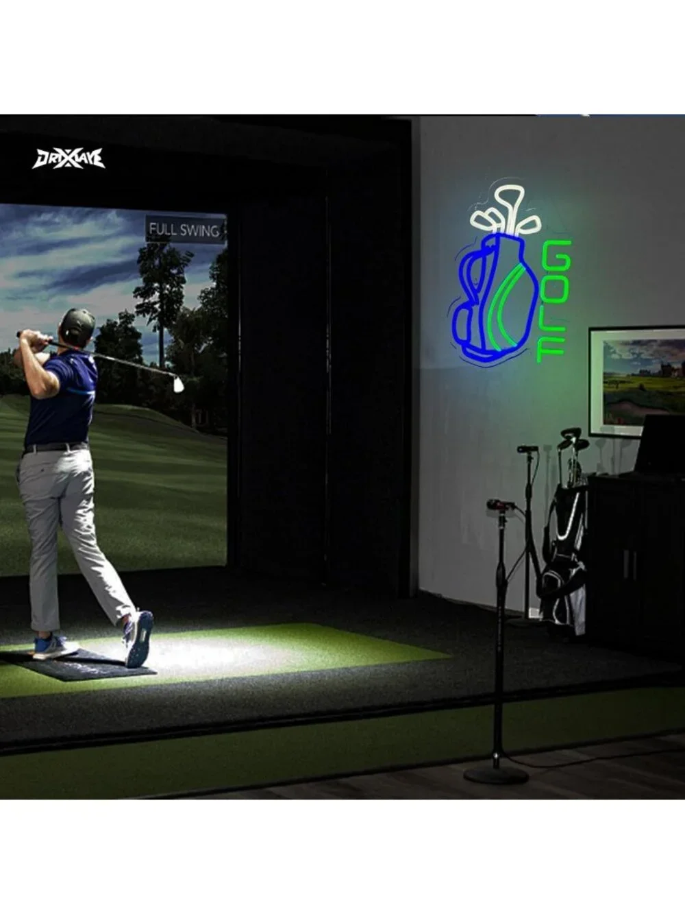 Neon Golf Sign for Wall Decor - Par Tee Golf Club Bedroom & Man Cave Accent